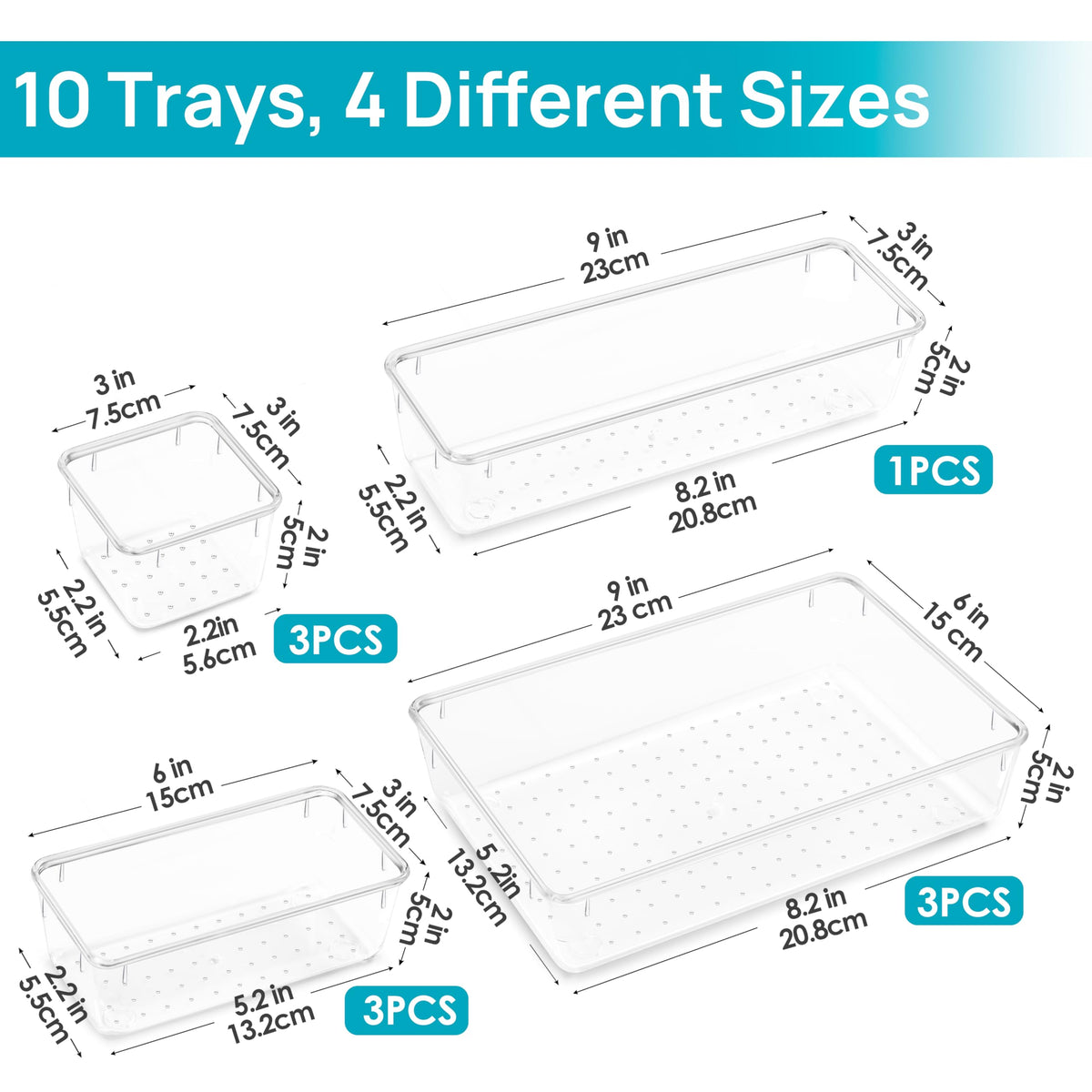 Vtopmart clear plastic edge close-up highlighting durable material and easy-clean surface