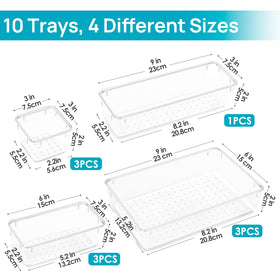 Vtopmart clear plastic edge close-up highlighting durable material and easy-clean surface