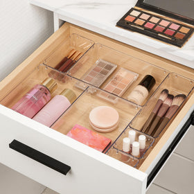 Vtopmart silicone non-slip pads close-up preventing tray movement and protecting drawers