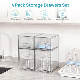 Vtopmart open drawer with bottles for quick-access feeding convenience