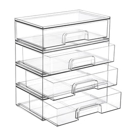 Vtopmart clear drawers front view showing compact storage and visibility