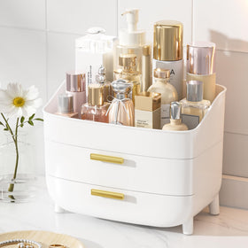 Vtopmart front view showing organized cosmetics and stylish finish for tidy storage
