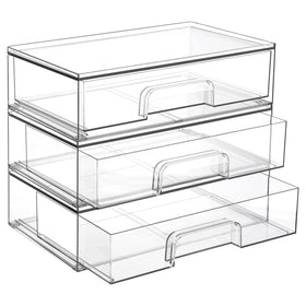 Vtopmart front view clear drawers showing neat storage and easy visibility