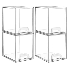 Vtopmart front view clear drawers showing organized skincare and visibility benefit