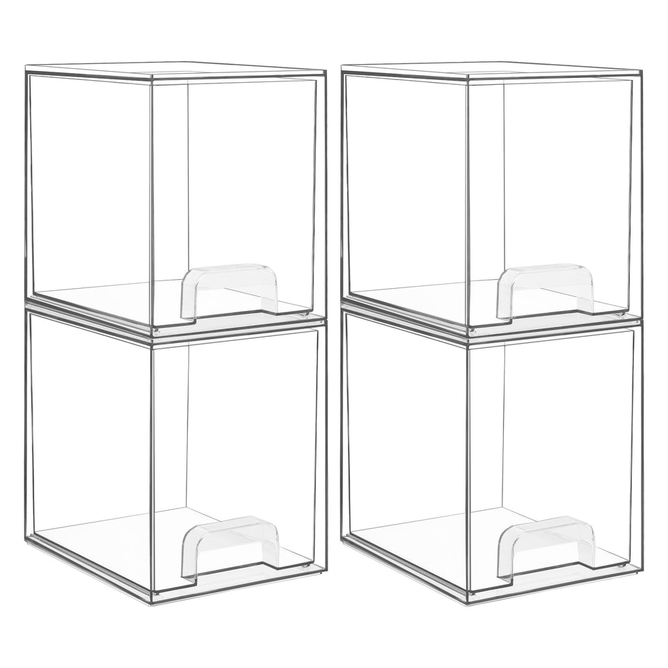 Vtopmart front view clear drawers showing organized skincare and visibility benefit