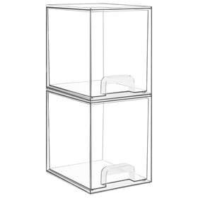 Vtopmart front view clear drawers showing neat visible storage and tidy countertop