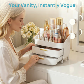 Vtopmart on a vanity in a bathroom setting adding neatness and modern style