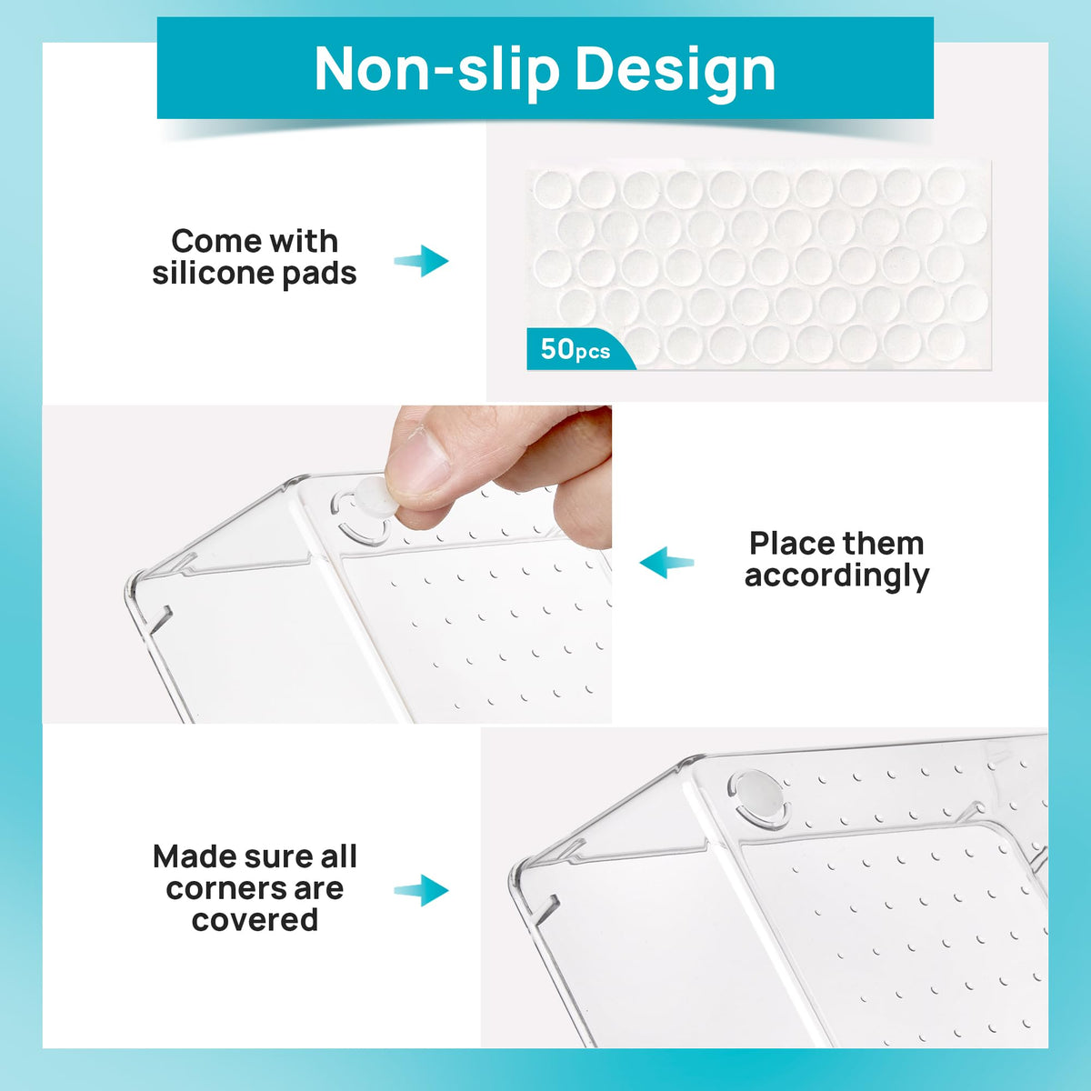 Vtopmart vanity lifestyle shot with organizers creating neat, visible makeup storage