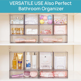 Vtopmart size comparison with bottle inside demonstrating 7.6 inch height capacity benefit
