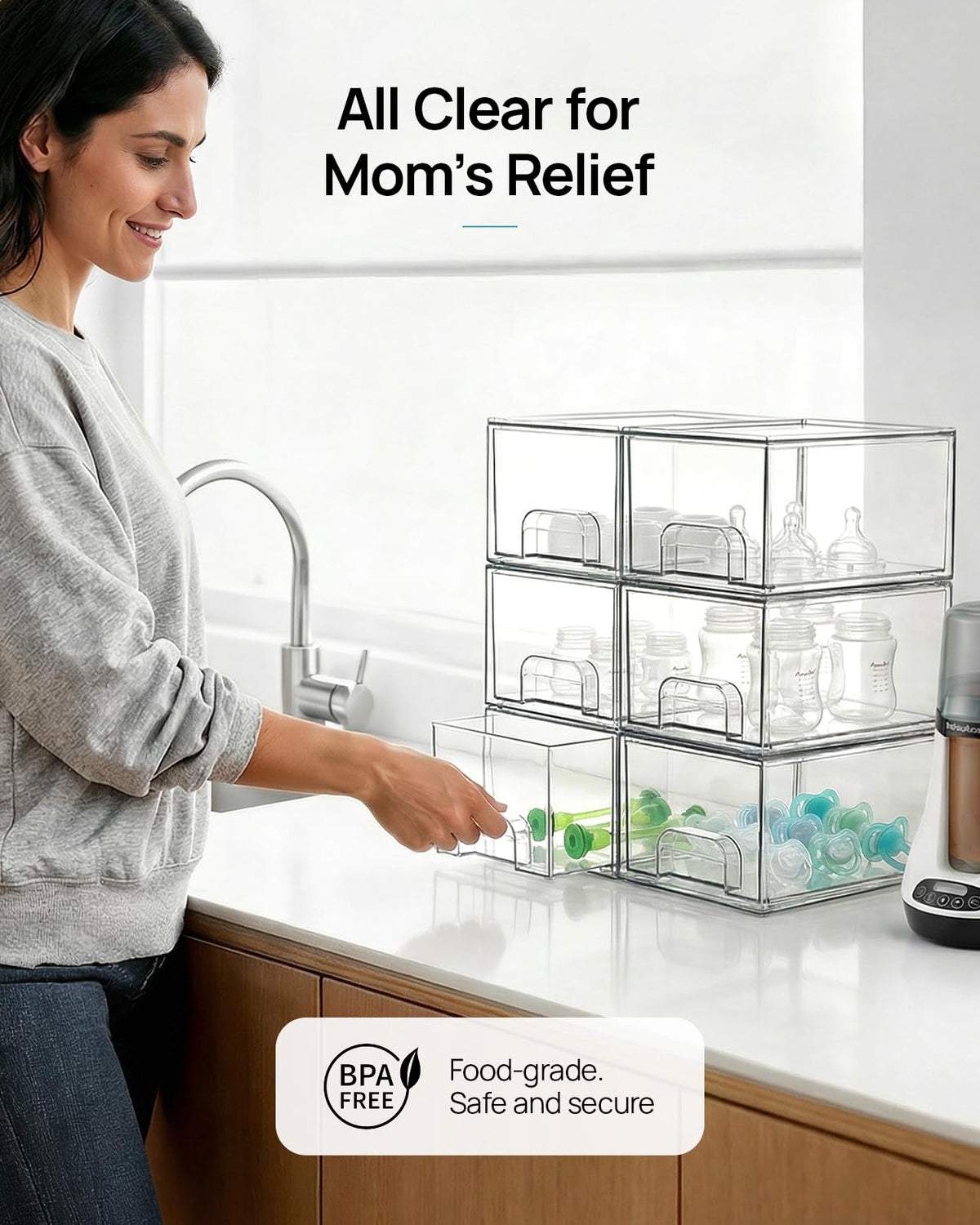 Vtopmart installed under sink storing toiletries to free up bathroom countertop