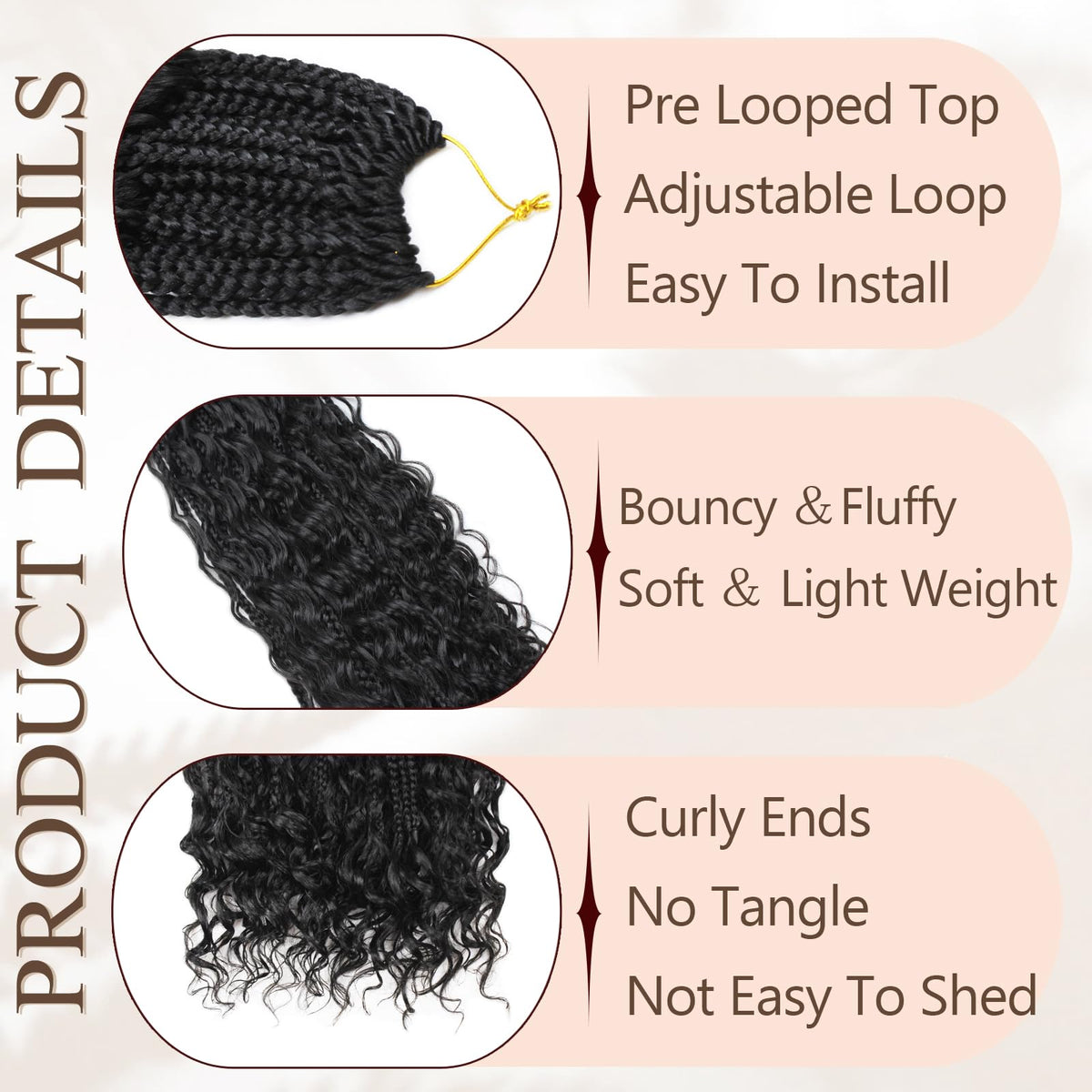 vustbeauty crochet hook inserting pre-looped strand to demonstrate fast installation
