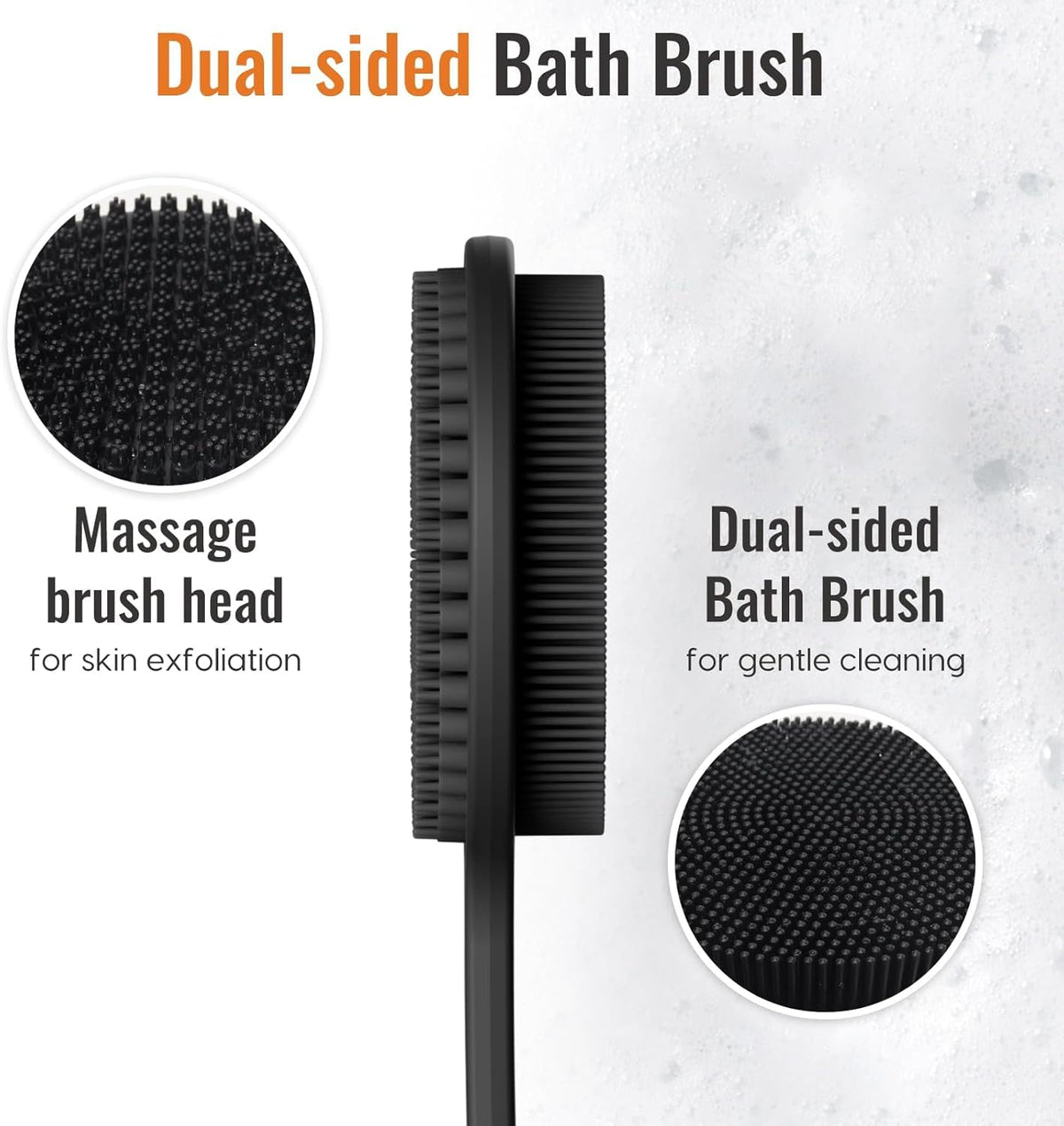 VWMYQ textured massage side detail promoting circulation and exfoliation