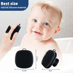 VWMYQ scrubber in toiletry bag to illustrate portability and quick packing benefit for trips