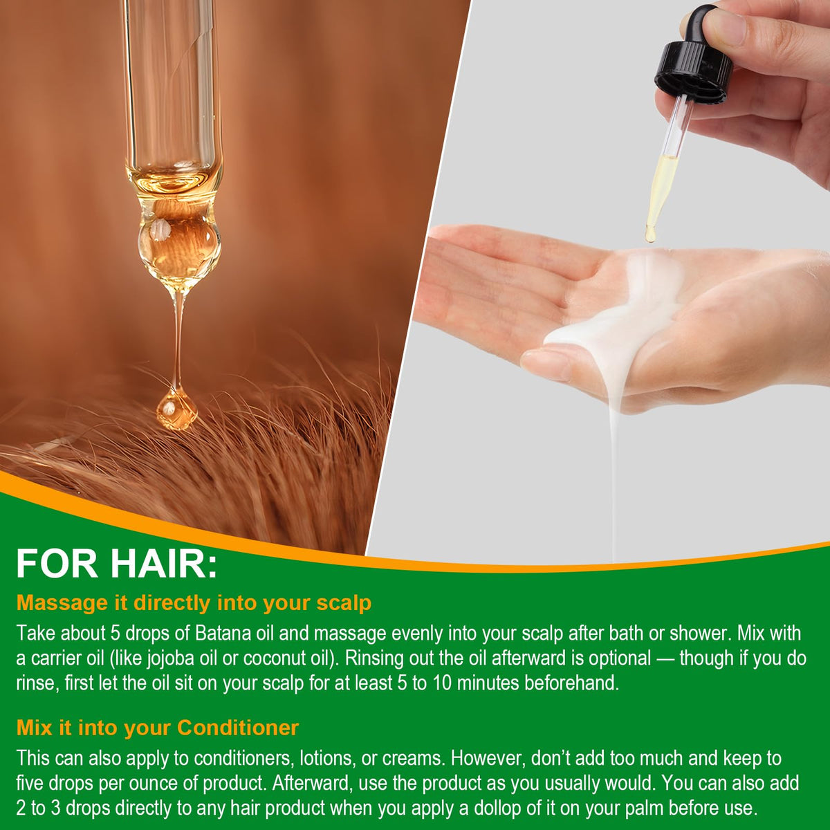 VXHDAG Batana oil on a spoolie brushing brows and lashes for gentle conditioning