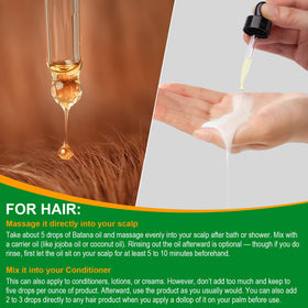 VXHDAG Batana oil on a spoolie brushing brows and lashes for gentle conditioning