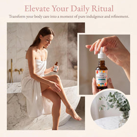VXMJIY ELovelle 60ml bottle next to a ruler to show size for travel convenience
