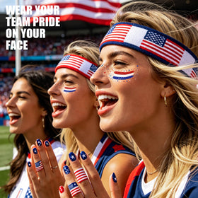 VXZ temporary tattoo applied on cheek in stadium for bold fan presence