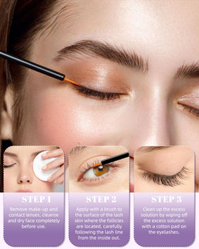 Vxzit applied along upper lash line demonstrating safe daily use