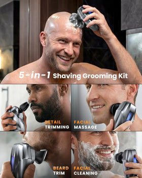 Vylto massage brush in action soothing skin after shaving