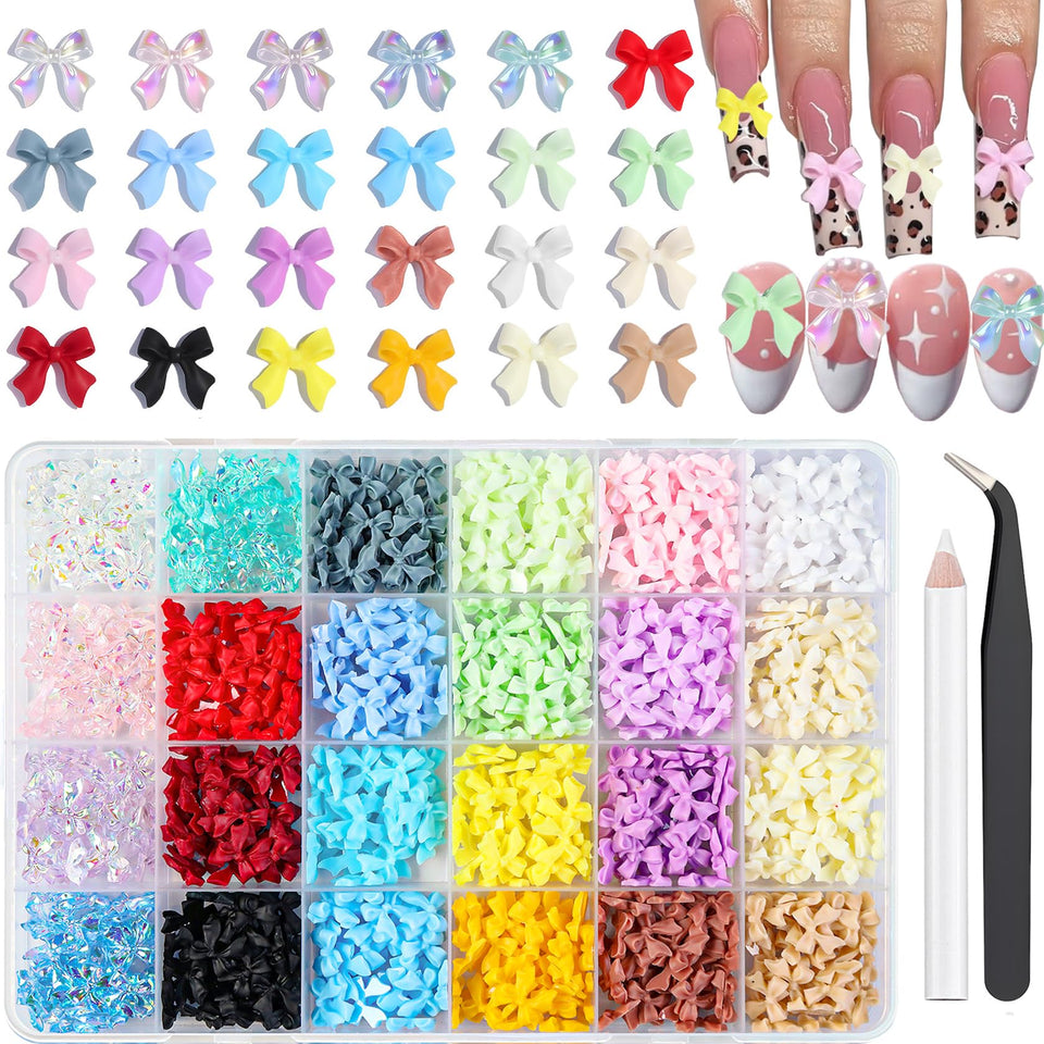 VYNELLE front box and contents showing colorful bows for easy selection