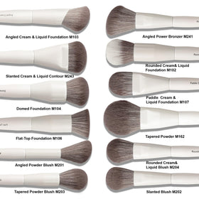 VYNESTRA arranged brushes highlighting numbered handles for easy selection