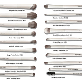 VYNESTRA foundation brush applying liquid foundation for seamless coverage