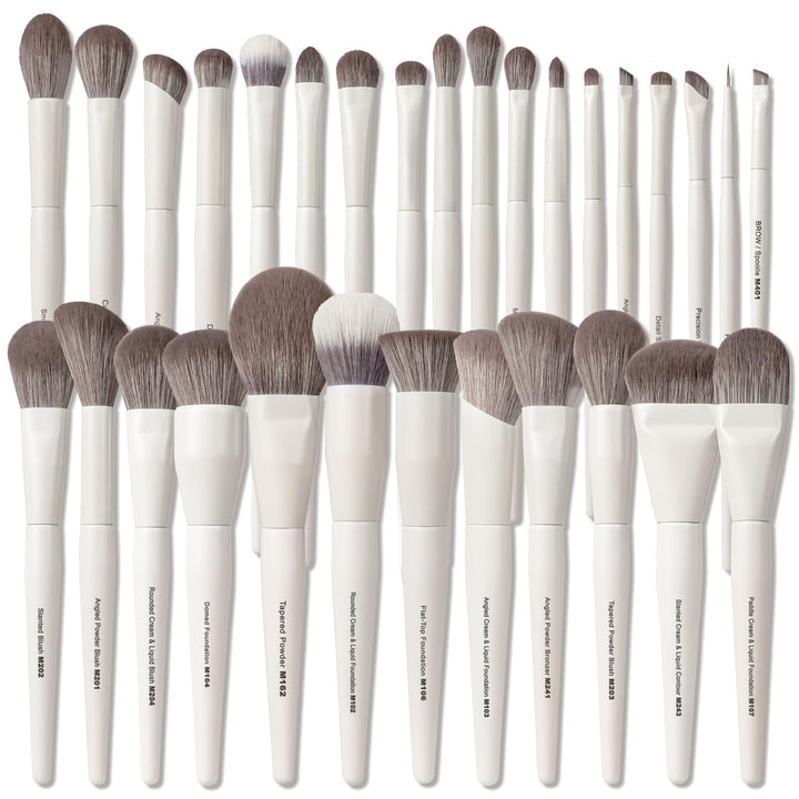 VYNESTRA front view of full 30-piece brush set showing complete kit