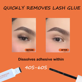 VYNIXUS in-use applying remover at lash base for quick glue breakdown