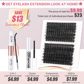 Vznffur tweezer applying cluster lashes demonstrating easy fast use