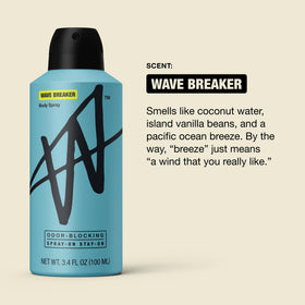 W by Jake Paul bottle paired with other grooming items showing scent layering benefit