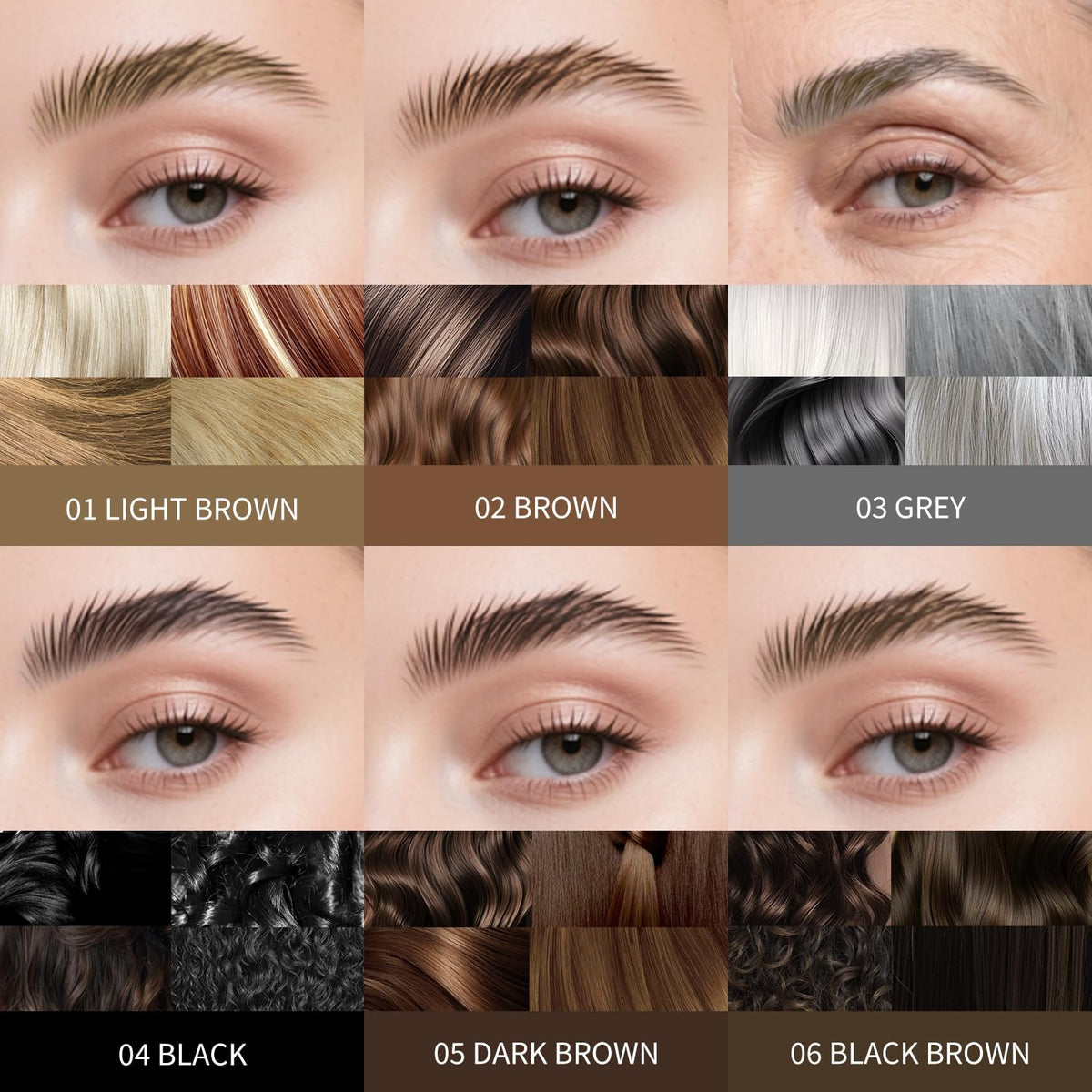 W3W ink swatches on skin demonstrating true light brown shade accuracy