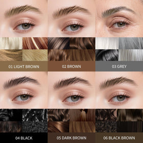 W3W ink swatches on skin demonstrating true light brown shade accuracy