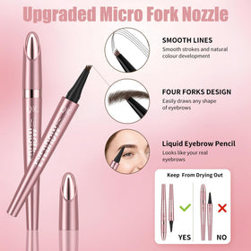 W3W pen in use drawing fine strokes for realistic brow volume