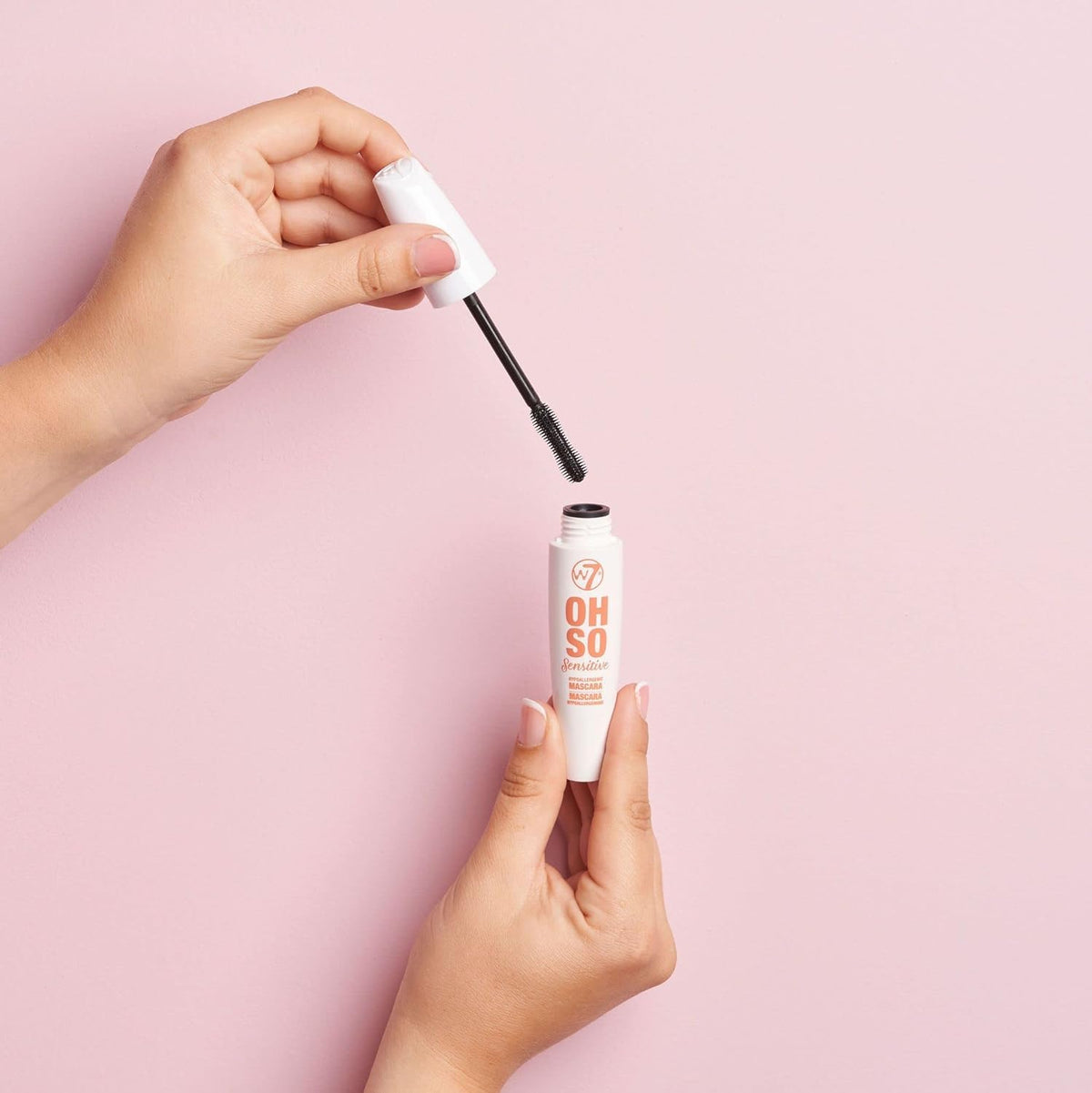 W7 mascara being removed with cleanser showing easy removal
