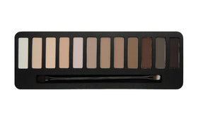 W7 palette flatlay with casual accessories for daily makeup convenience