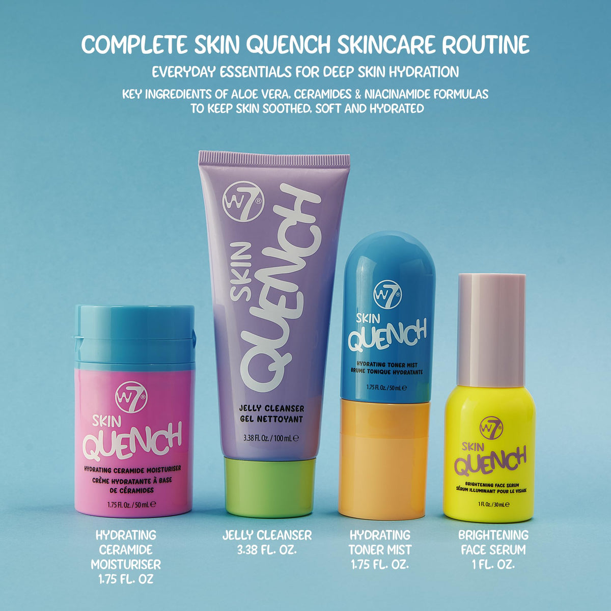 W7 cleanser pump detail demonstrating easy dispensing and gentle cleansing