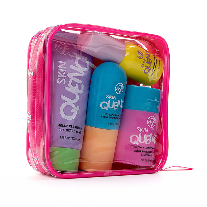 W7 front packaging of Skin Quench set showing complete routine and benefits