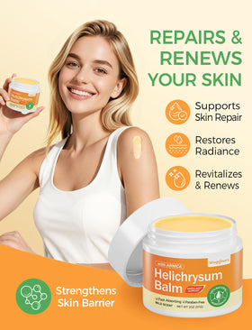Wagomars balm applied to hand illustrating targeted relief and hydration