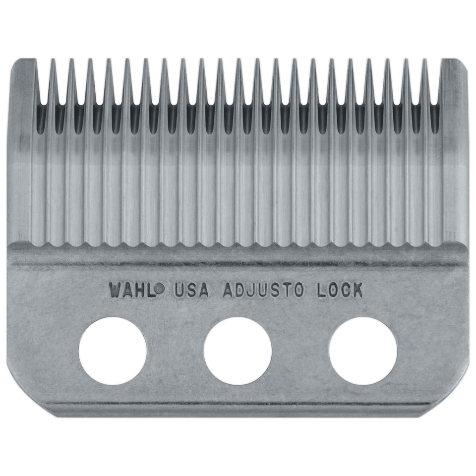 Wahl professional front view of 3-hole replacement blade showing fit and precision benefit