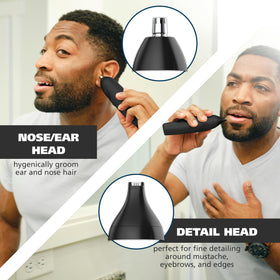 Wahl rotary ear and nose head close-up for hygienic, safe trimming