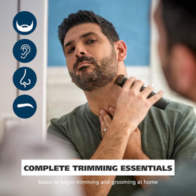 Wahl three interchangeable heads laid out demonstrating multi-purpose grooming options