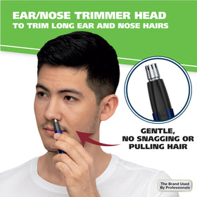 Wahl adjustable eyebrow guide demonstrating two-position trimming