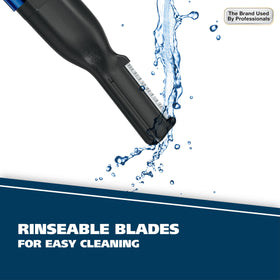 Wahl anodized aluminum body detail showing durable grip finish