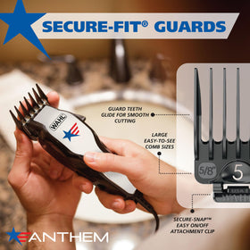 Wahl Anthem back of unit label and cord showing model details and reliability