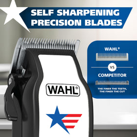 Wahl Anthem blade close-up showing precision-ground steel for snag-free cuts