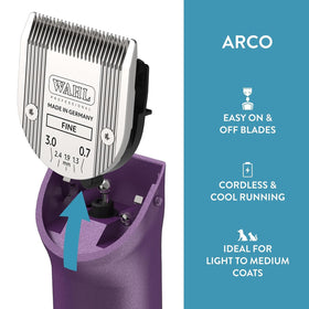 Wahl Arco with a guide comb attached demonstrating consistent length control and neat finishes