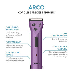 Wahl Arco 5-in-1 fine blade close-up showing adjustable cutting lengths for precise trims