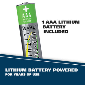 Wahl battery tray access showing simple battery replacement