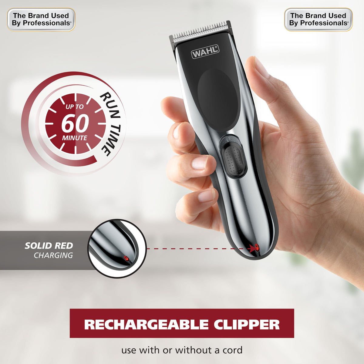 Wahl AA battery trimmer held for detail trimming around edges