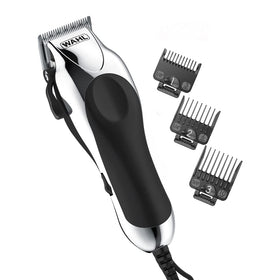 Wahl Chrome Pro front view showing clipper and soft-touch grip for stable handling